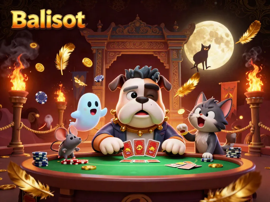 Balislot captivates players at a vibrant, haunted casino table with unique characters.