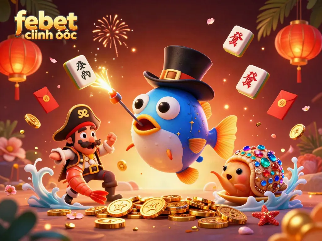 Experience thrilling gameplay action at febet chính thức with radiant treasures swimming around 3D ocean characters.
