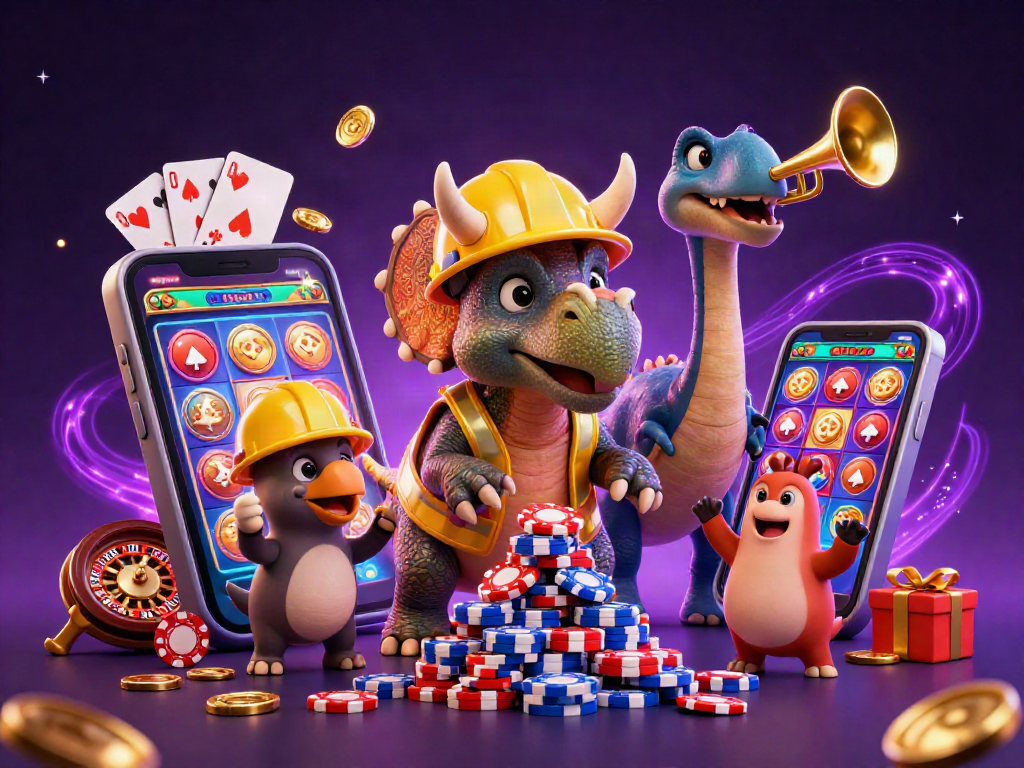 Engage with 88IBET in a vibrant casino scene filled with exciting games and celebratory characters.