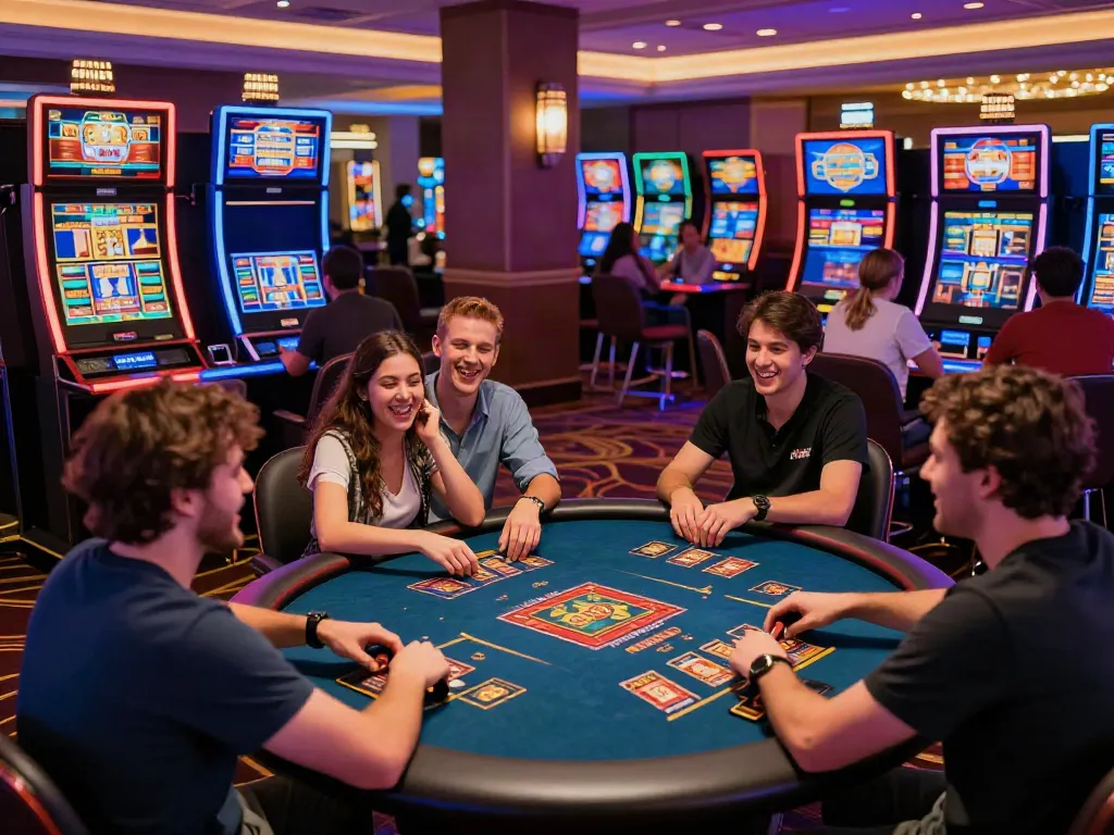 Engaging atmosphere at non gamstop casinos UK showcasing players enjoying vibrant games.