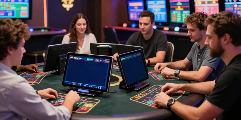 Engaging online gambling experience at https://8kbeteu.com/ with diverse players enjoying sports betting and casino games.