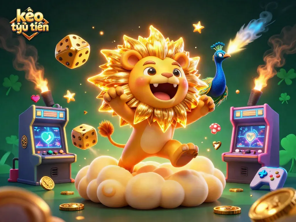 Place your bets on kèo trực tuyến with vibrant 3D casino elements and roaring mascots.