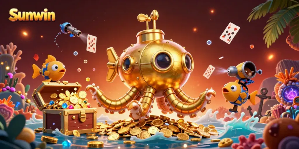 Experience thrilling gameplay with Sunwin's vibrant 3D casino underwater adventure featuring riches and game elements.