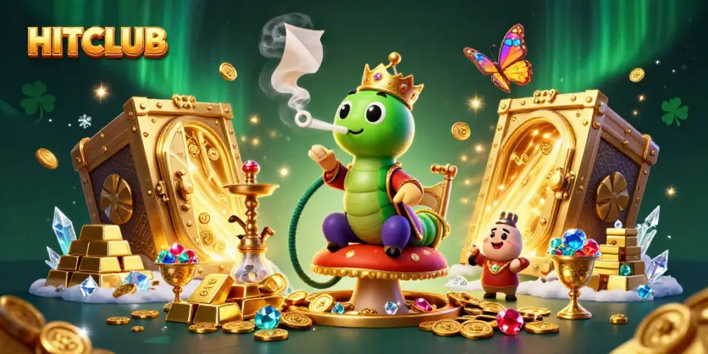 Experience HITCLUB's vibrant casino environment with treasures and thrilling jackpot symbols.