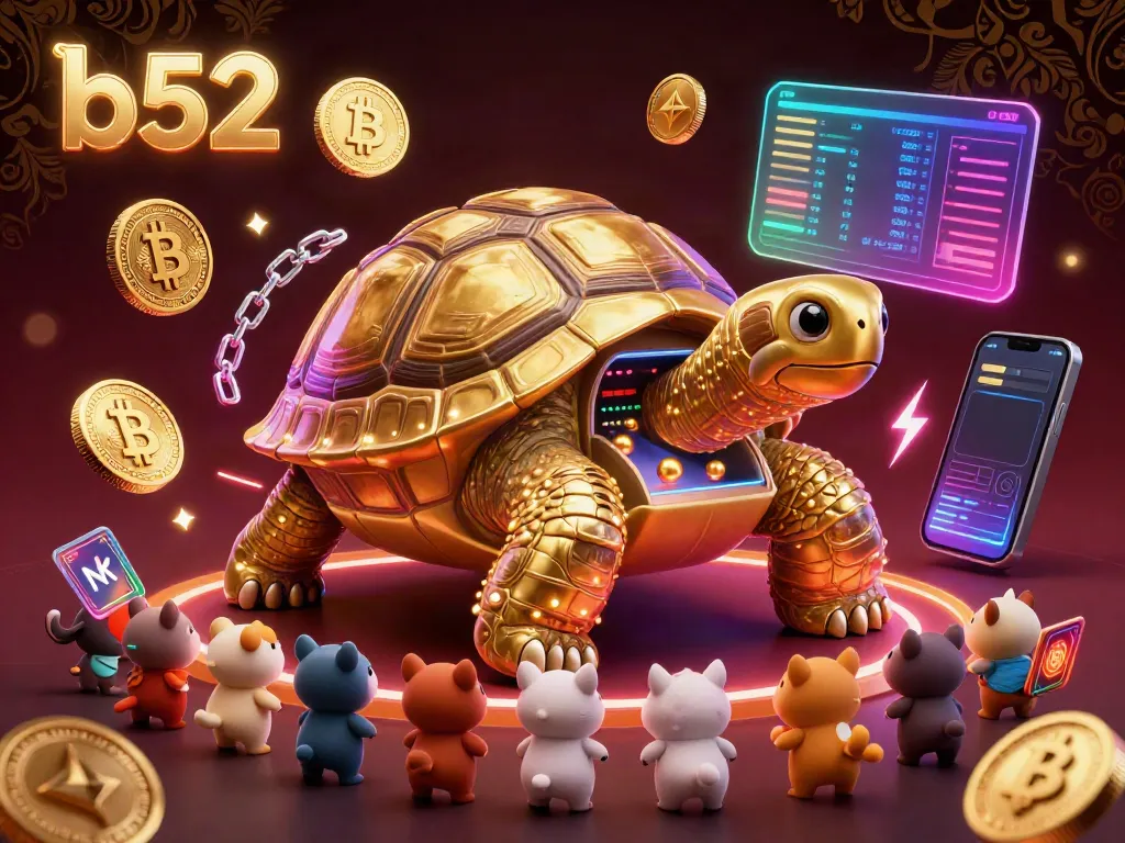 Engage with b52 in a vibrant casino scene featuring a golden tortoise pinball machine and crypto elements.