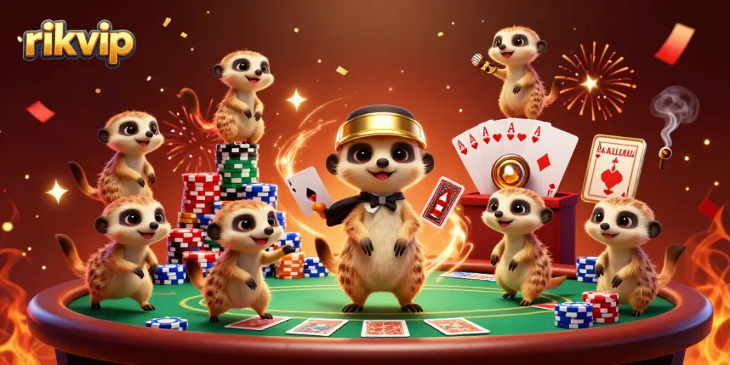 Experience the excitement of rikvip through our vibrant meerkat casino scene with dynamic gaming elements.