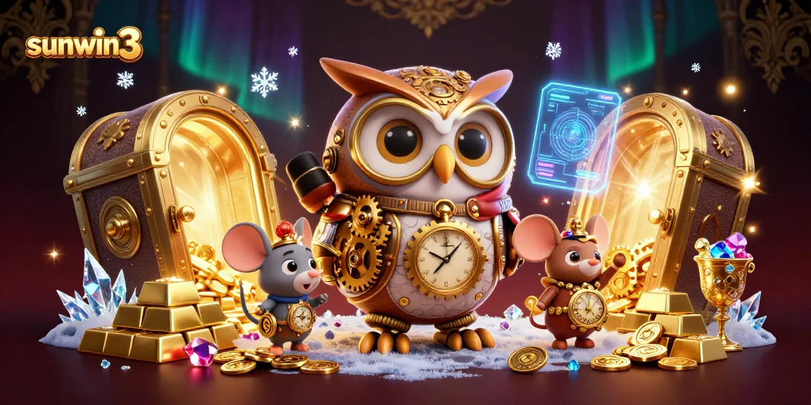 Spin the reels at sunwin3 with a stunning 3D casino illustration featuring vibrant elements.
