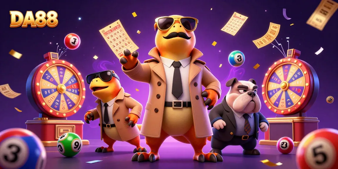Experience the excitement of DA88 in a vibrant casino scene with raptors and dynamic games.