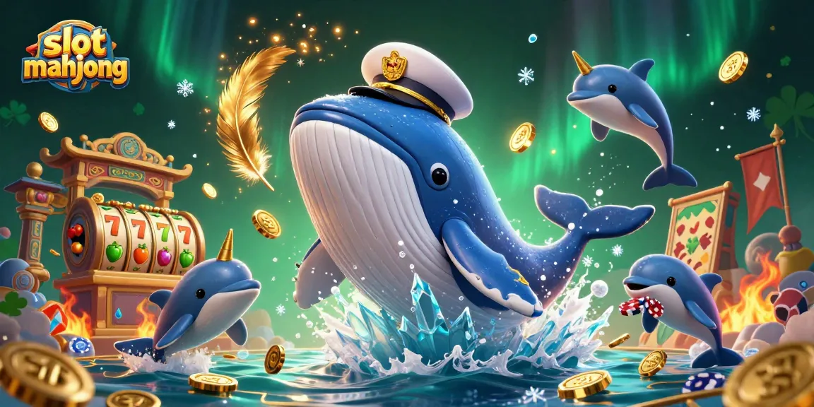 Play and win big with slot mahjong featuring vibrant 3D illustrations of cartoon characters amidst coins.