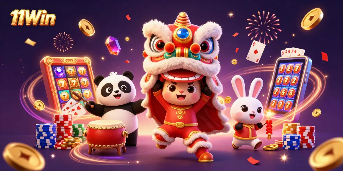 Experience exciting wins at 11Win with vibrant casino elements and engaging characters.