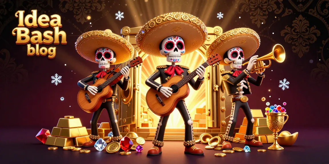 Celebrate wins at Idea Bash blog with a 3D mariachi band and treasure vault bursting with gold.